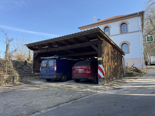 Carport Kennzeichen verpixelt